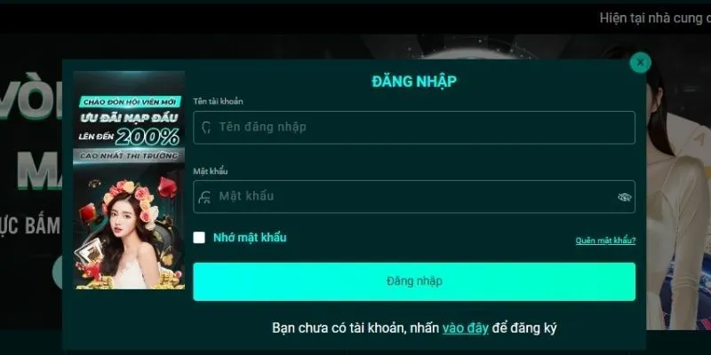 Đáp ứng yêu cầu trước khi đăng nhập 123B